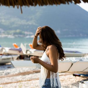 Beach outfit in Vassiliki, Greece
